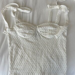 Forever 21 White Eyelet Camisole
